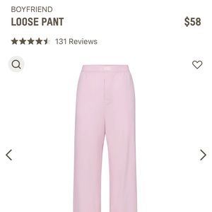 NWT Skims loose pant in cherry blossom size small